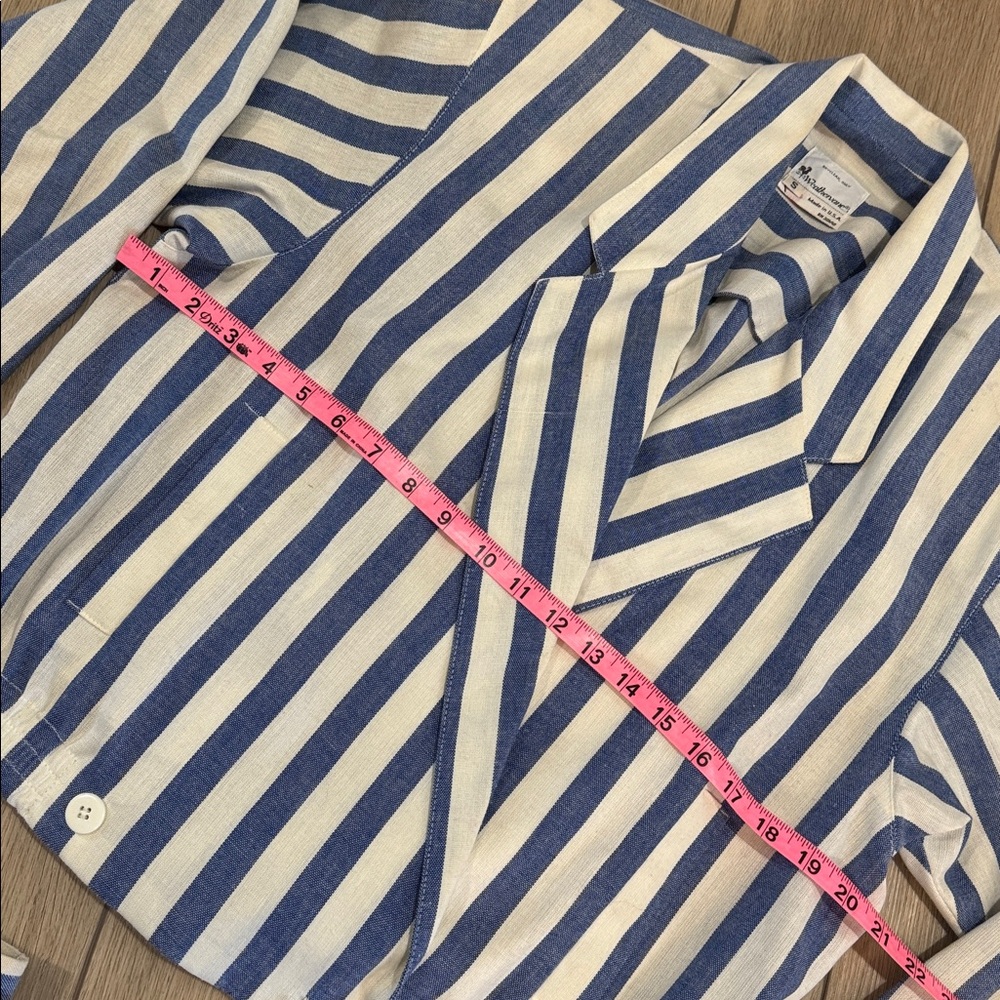 Vintage Union Made Weathervane 3 Piece Set Blazer Skirt Shorts Stripe Nautical - Picture 4 of 13